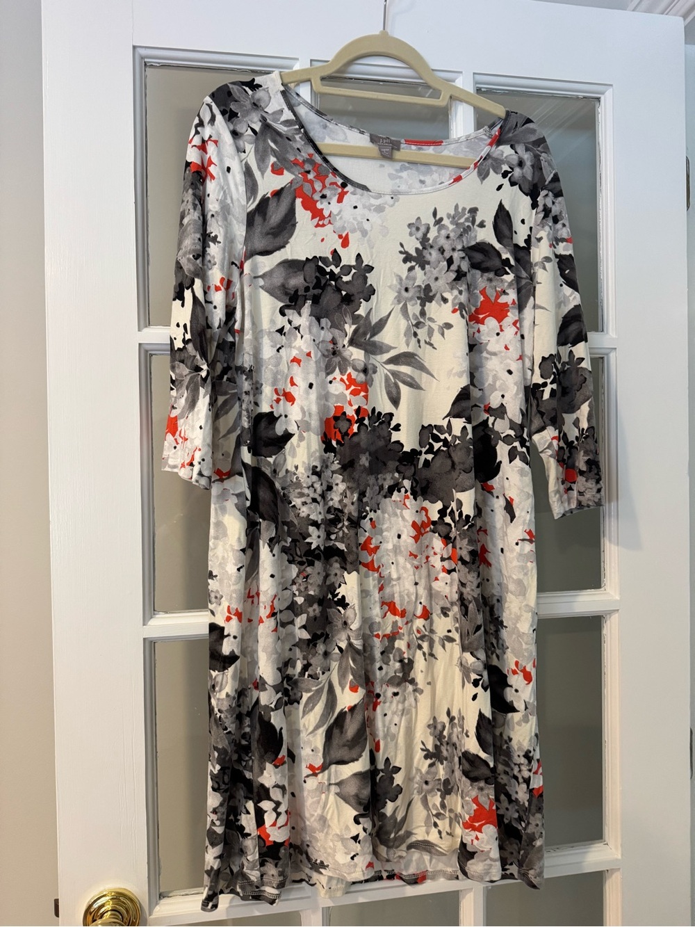 J.Jill Wearever Collection Scoop Neck Floral Dress